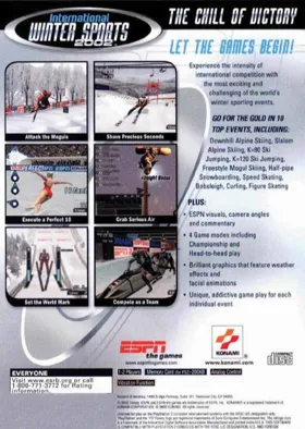 ESPN International Winter Sports 2002 box cover back